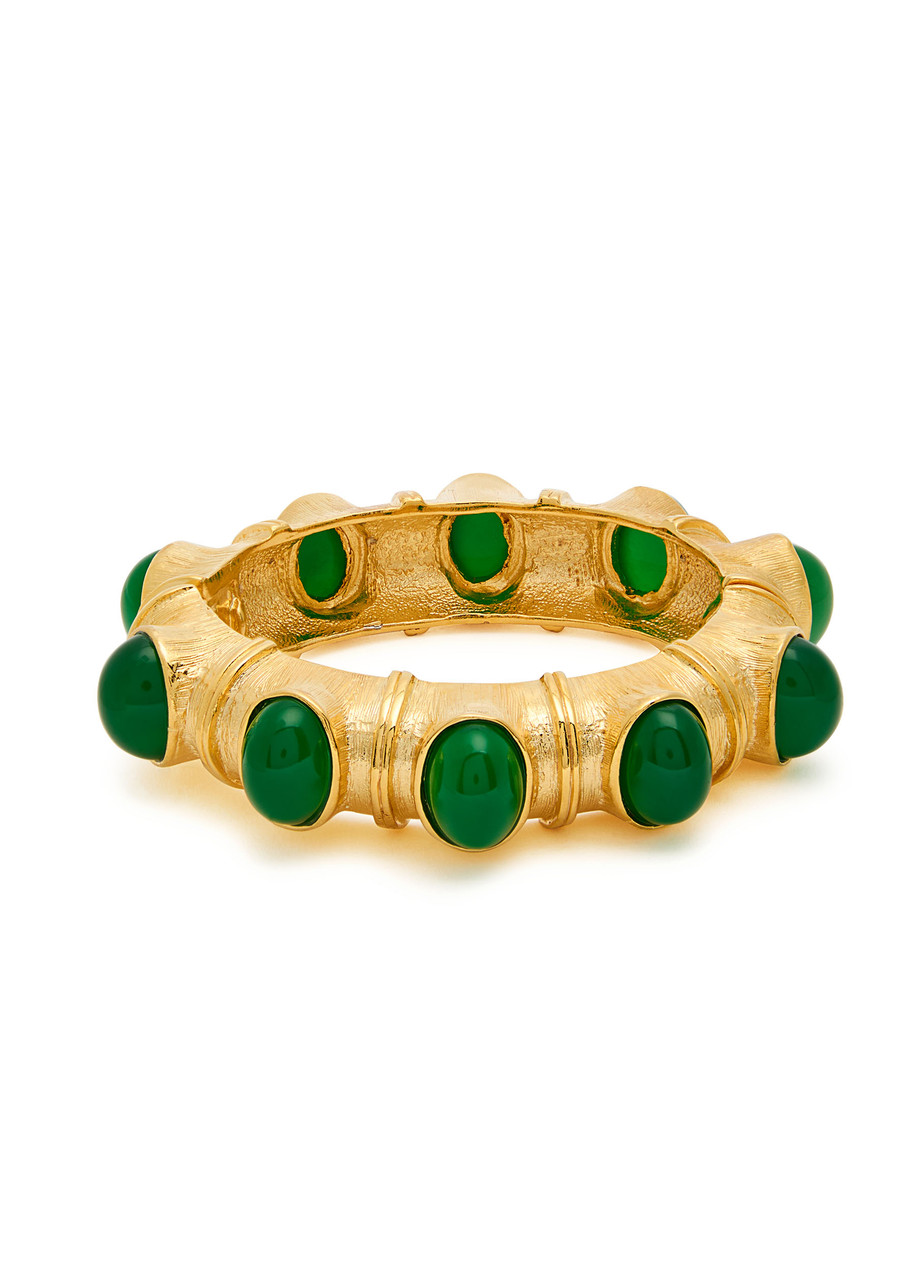 Kenneth Jay Lane Crystal-embellished 22kt Gold-plated Bracelet In Gold