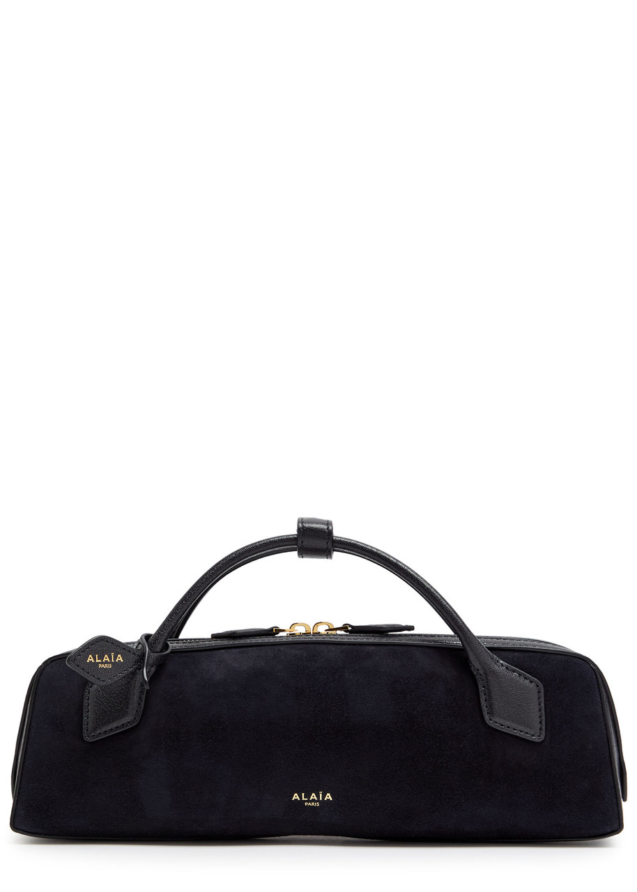 Alaïa Le Teckel Suede Clutch In Blue