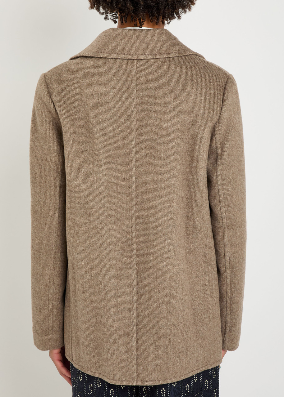  Tory Burch Wool-twill Jacket - Light Brown - 6 (uk10 / S) 