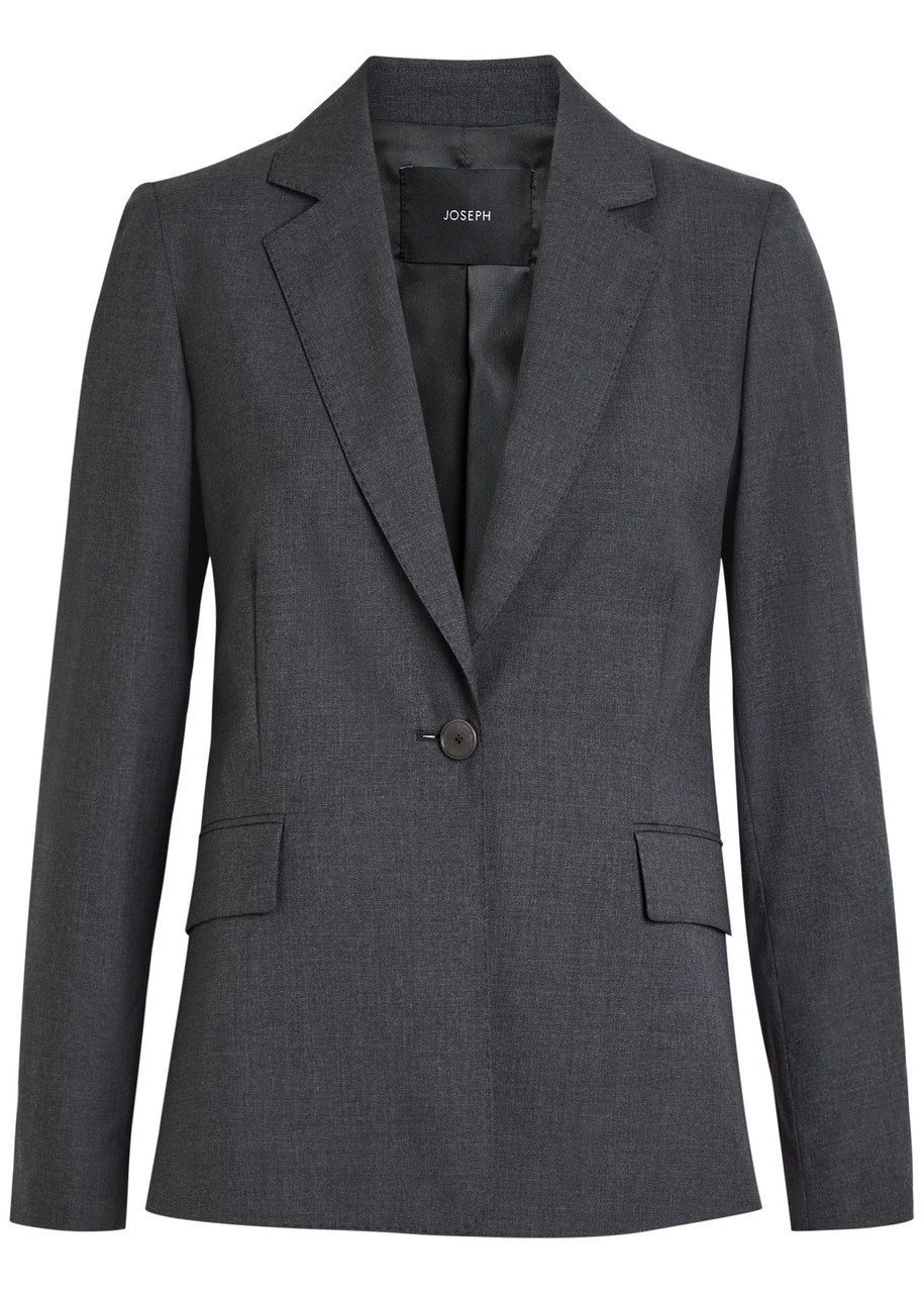 Joseph Valery Wool Blazer In Gray