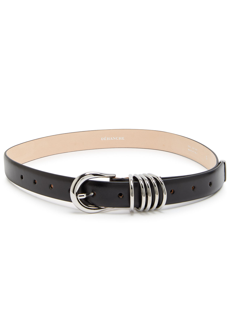 Dehanche Hollyhock Leather Belt In Black