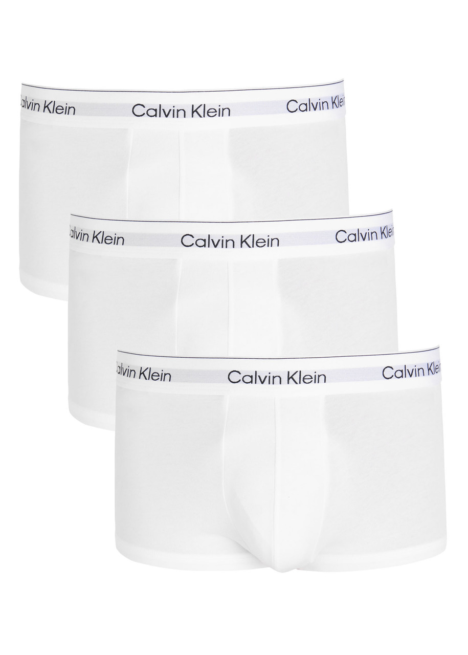 Calvin Klein Icon Low-rise Stretch-cotton Trunks In White
