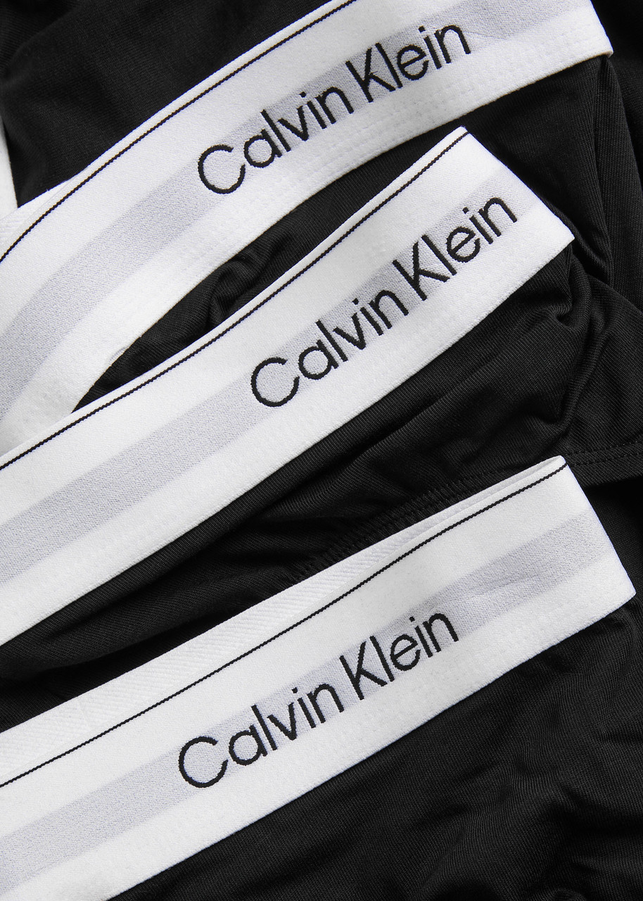 Calvin Klein Icon Stretch-cotton Briefs In Black