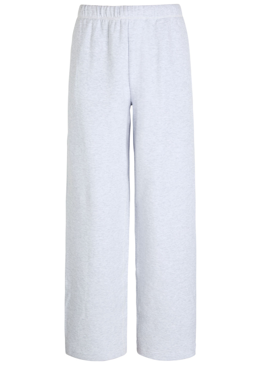 Skims Cotton-blend Straight-leg Sweatpants In White