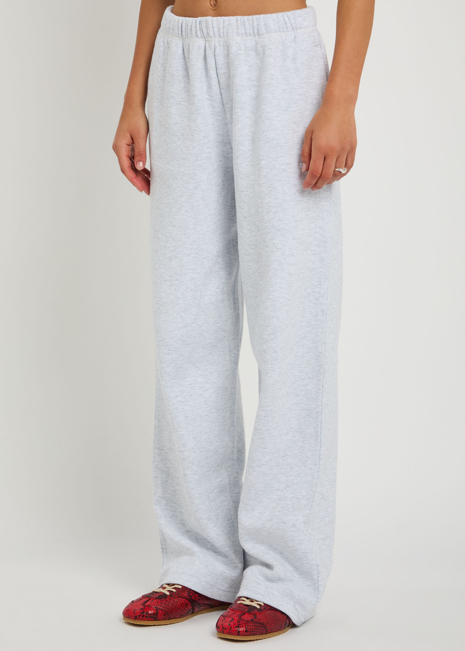 Skims Cotton-blend Straight-leg Sweatpants In White