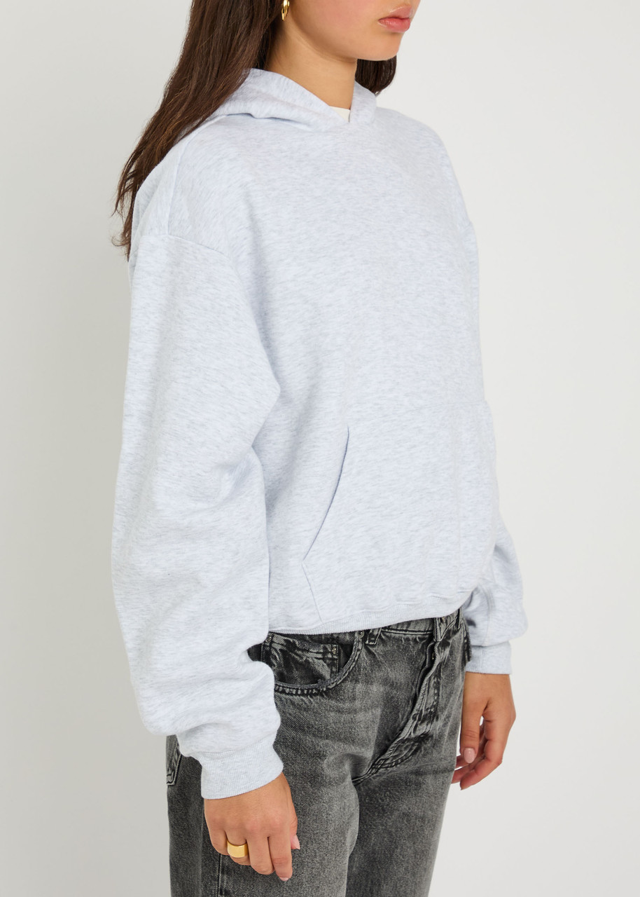 Skims Cotton-blend Hooded Sweatshirt In Gray