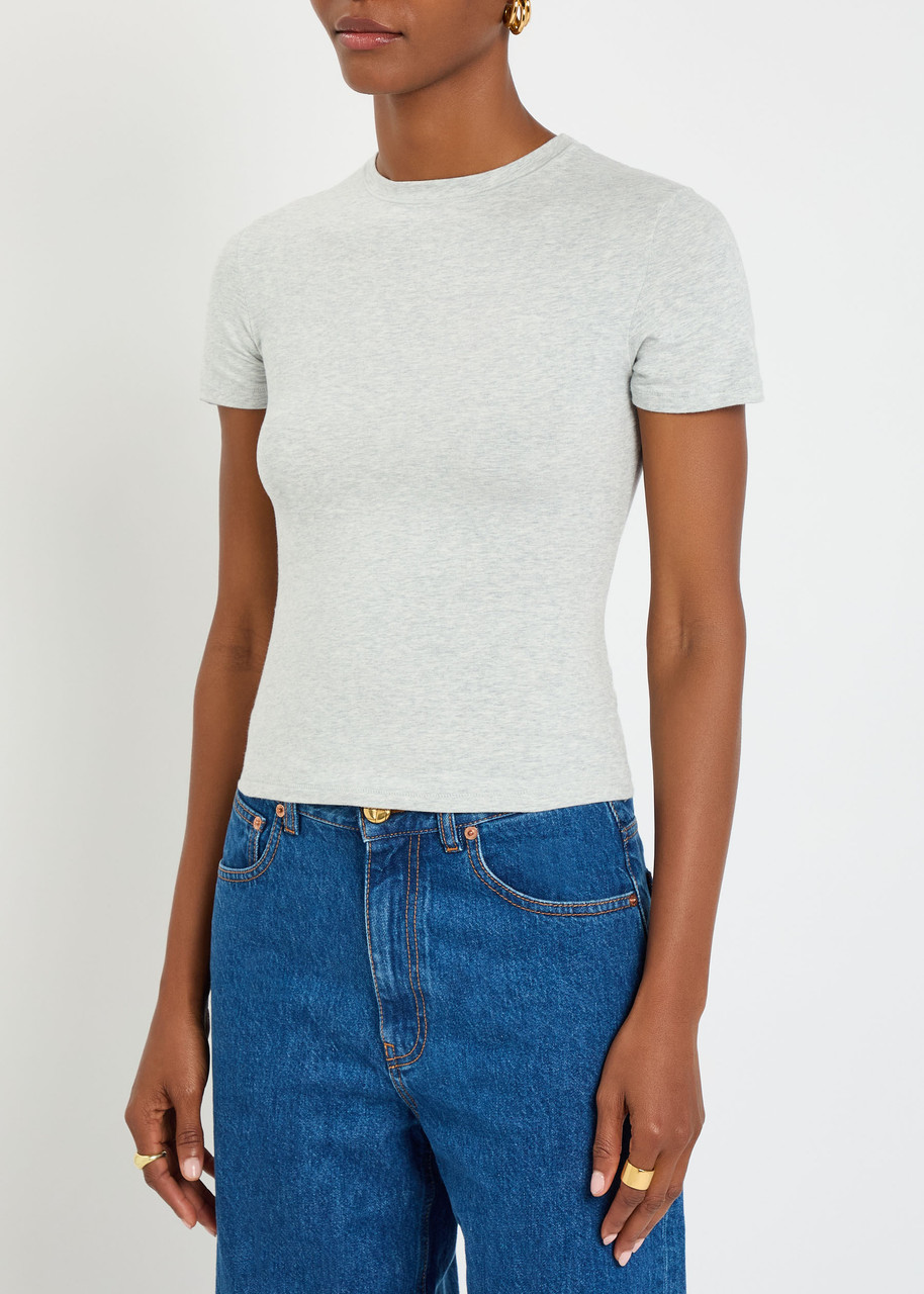 Skims Stretch-cotton T-shirt In White