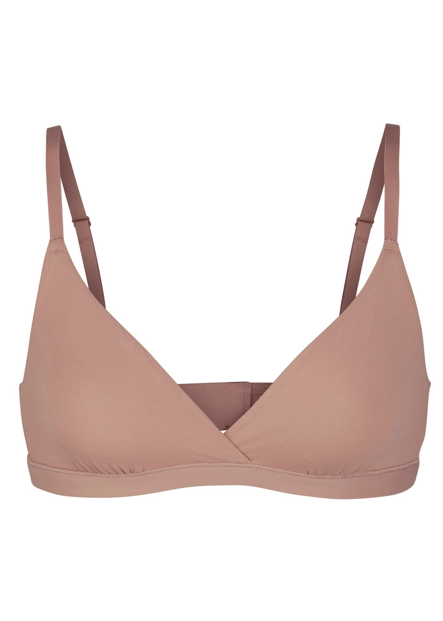 Skims Stretch-jersey Crossover Bralette - Light Brown - XL (UK16 / XL)