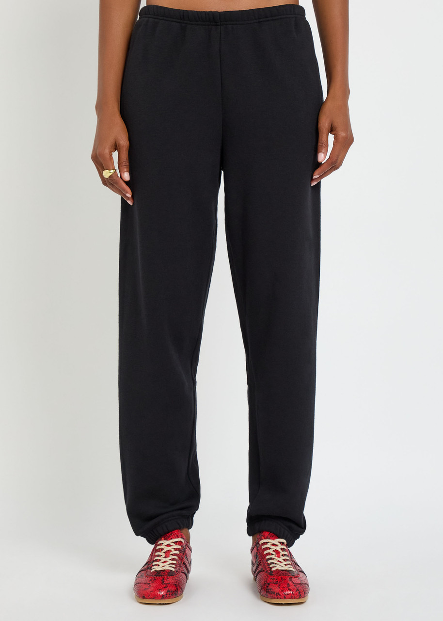 Skims Cotton-blend Sweatpants In Black