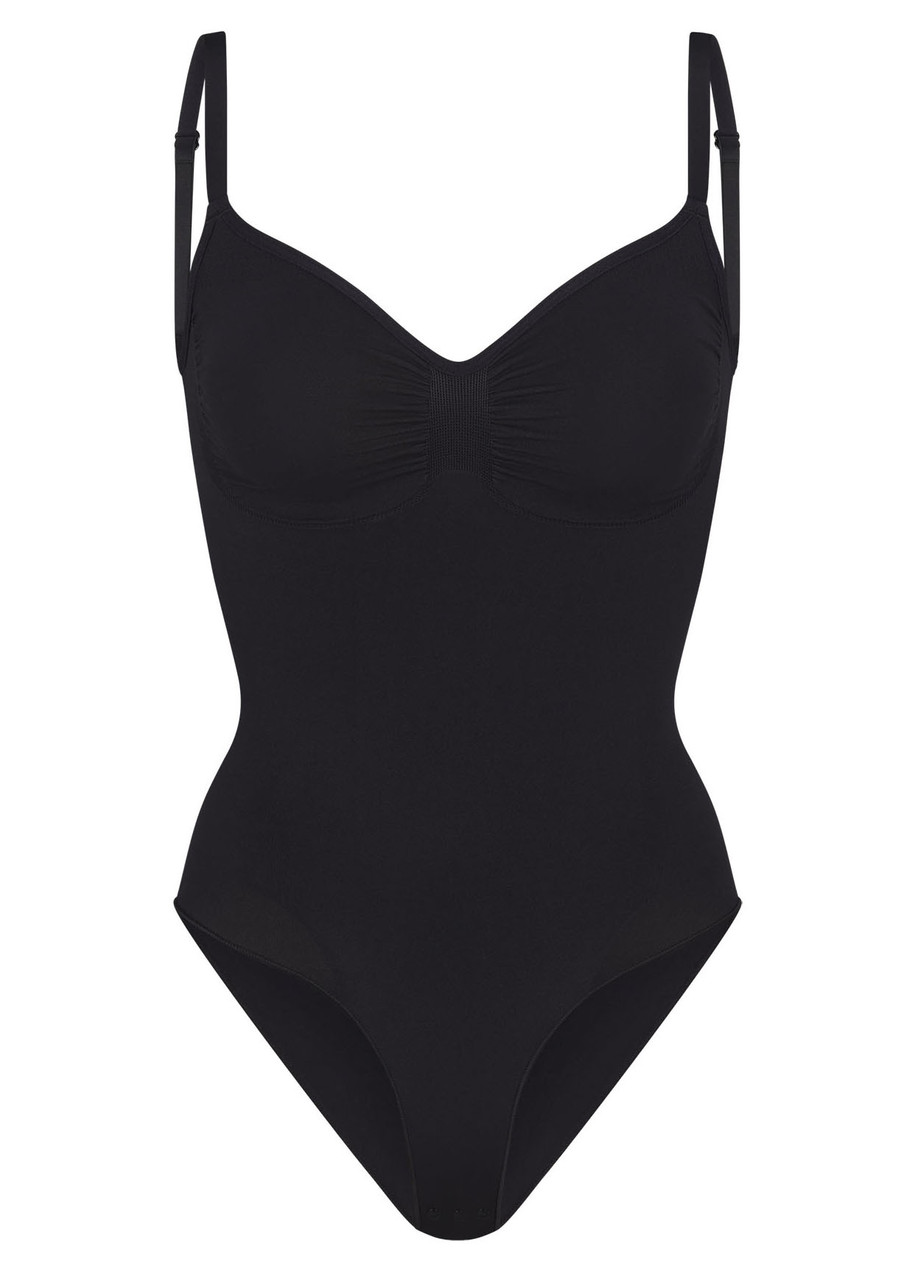 Skims Seamless Sculpt Brief Bodysuit In Animal Print