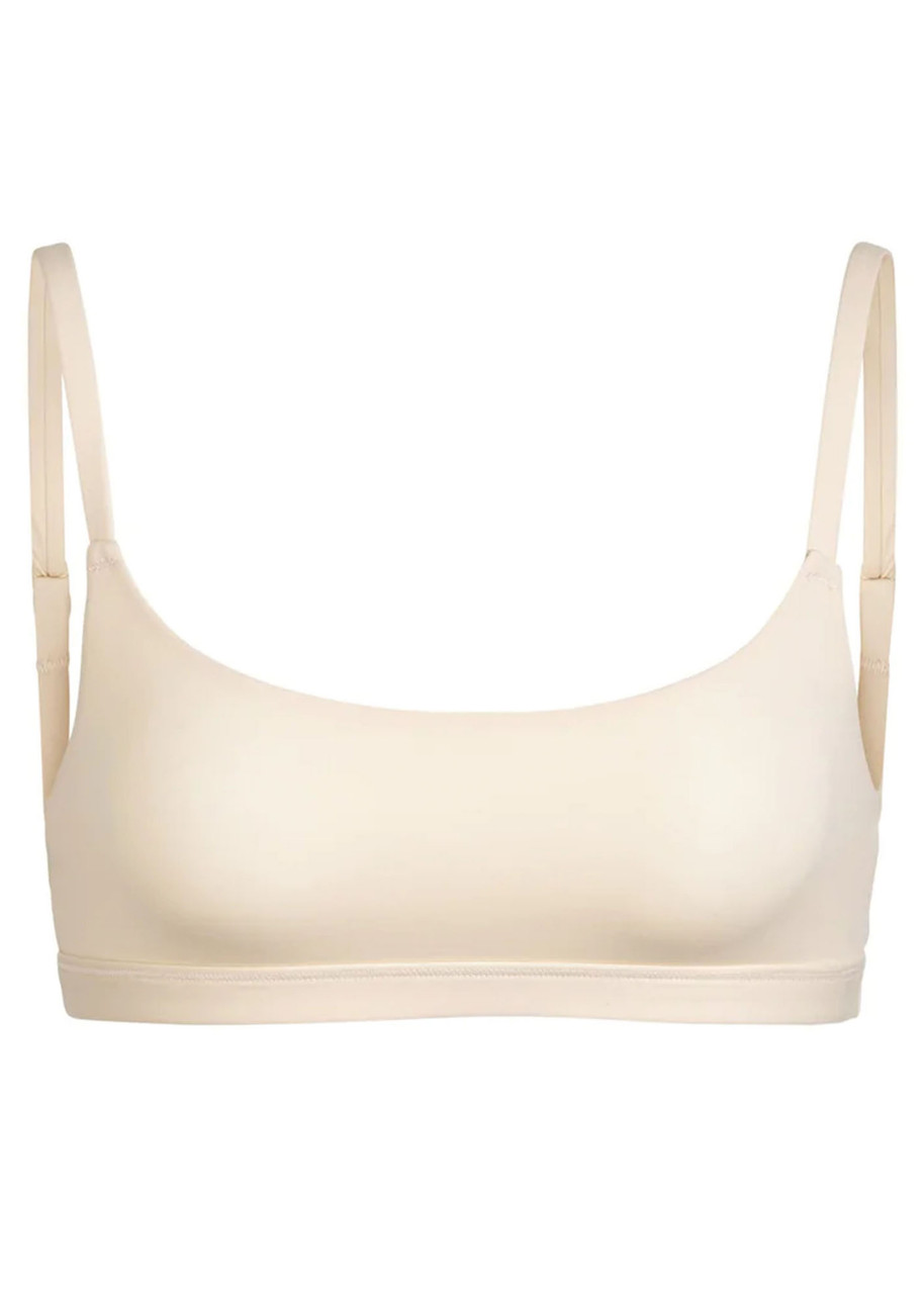 Skims Fits Everybody Scoop-neck Bralette In White