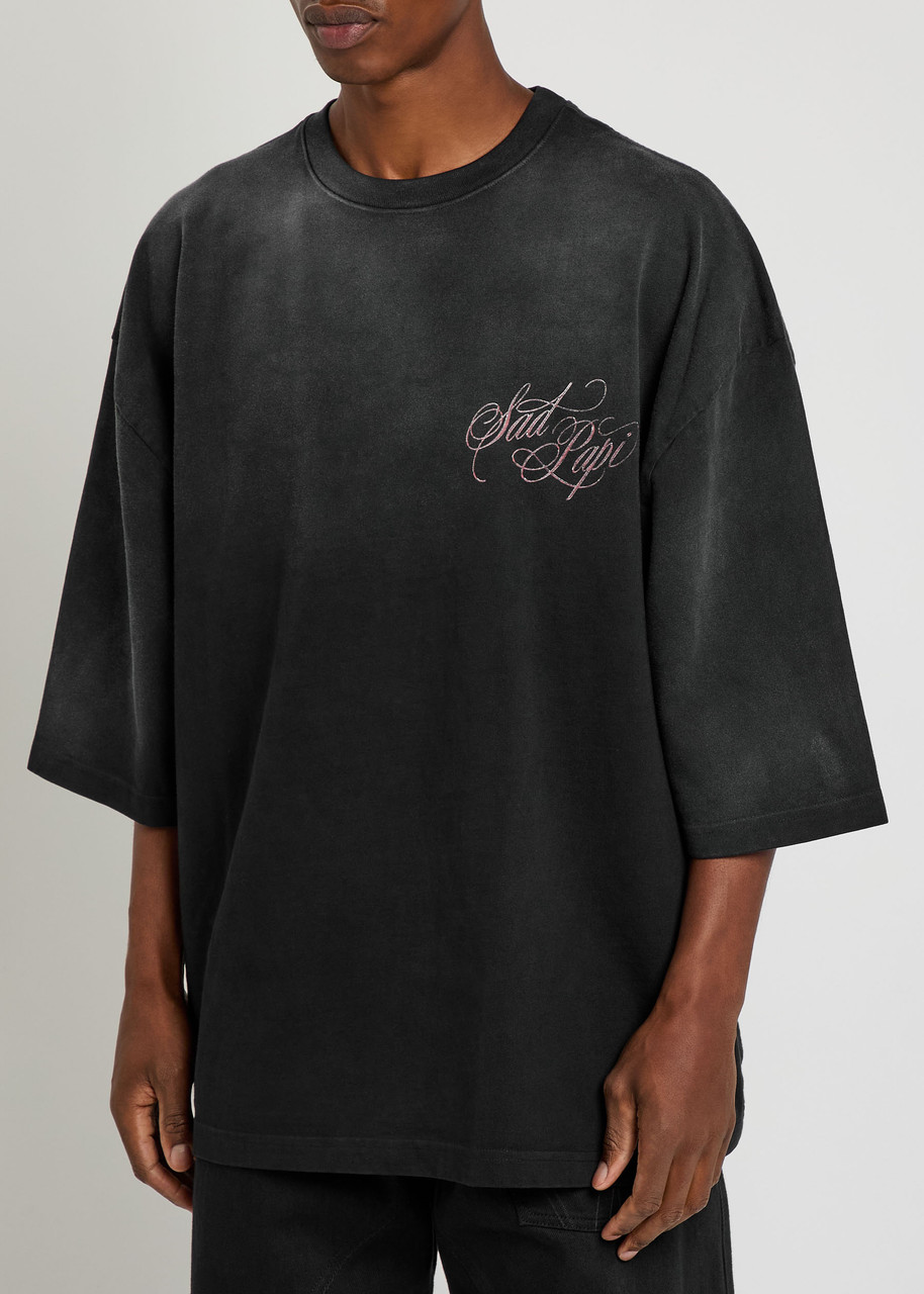 Willy Chavarria Sad Papi Buffalo Printed Cotton T-shirt In Animal Print