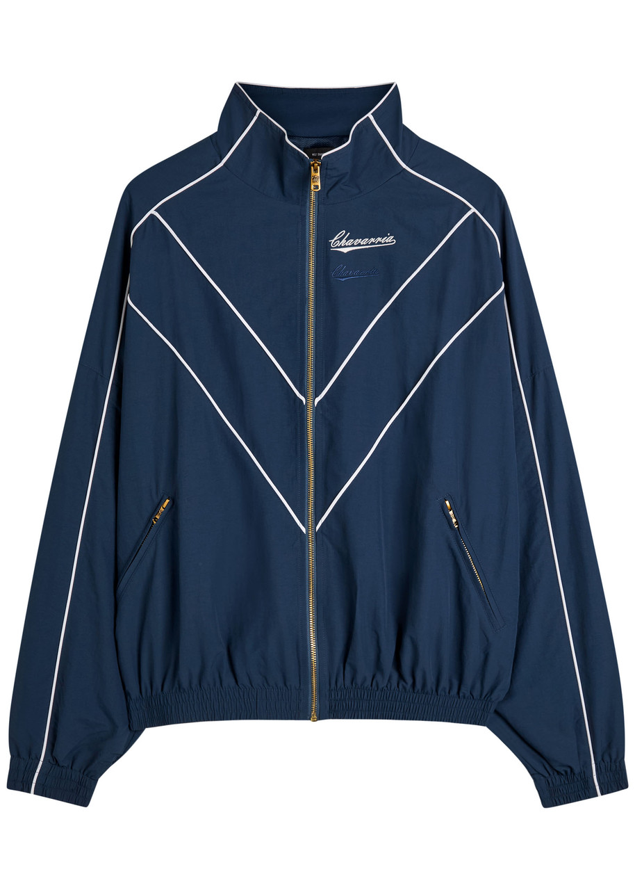 Willy Chavarria Bad Boy Logo-embroidered Shell Track Jacket In Blue