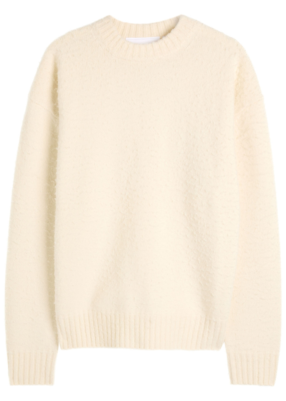 Axel Arigato Miles Textured Wool-blend Jumper – Off White – M