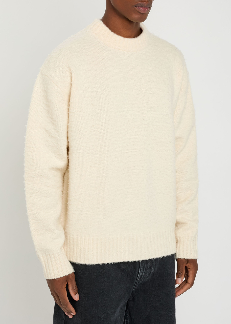  Axel Arigato Miles Textured Wool-blend Jumper - Off White - S 