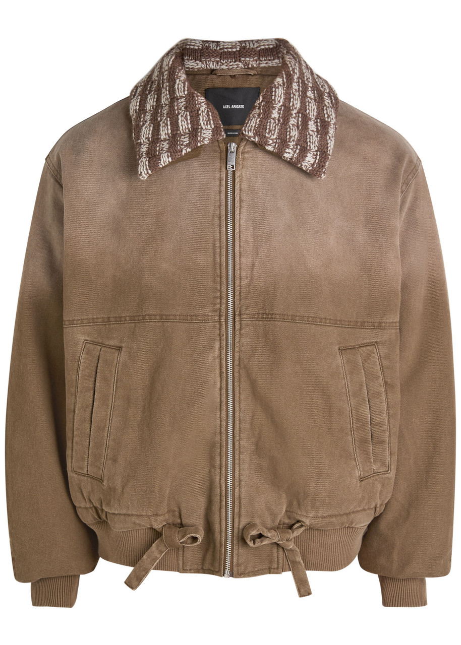 Axel Arigato Axis Denim Jacket In Brown