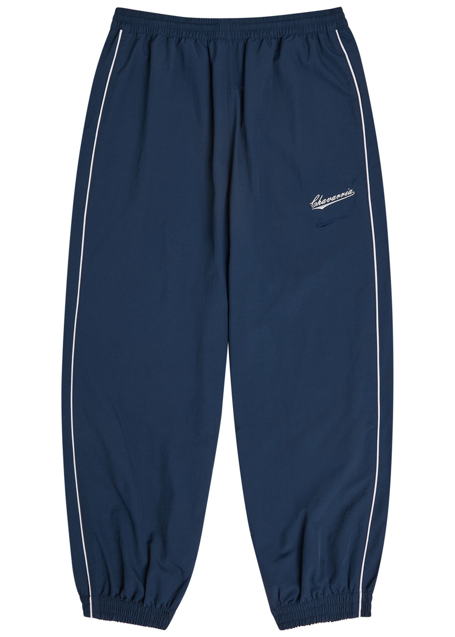 Willy Chavarria Bad Boy Tapered Logo-embroidered Piped Shell Trackpants In Animal Print