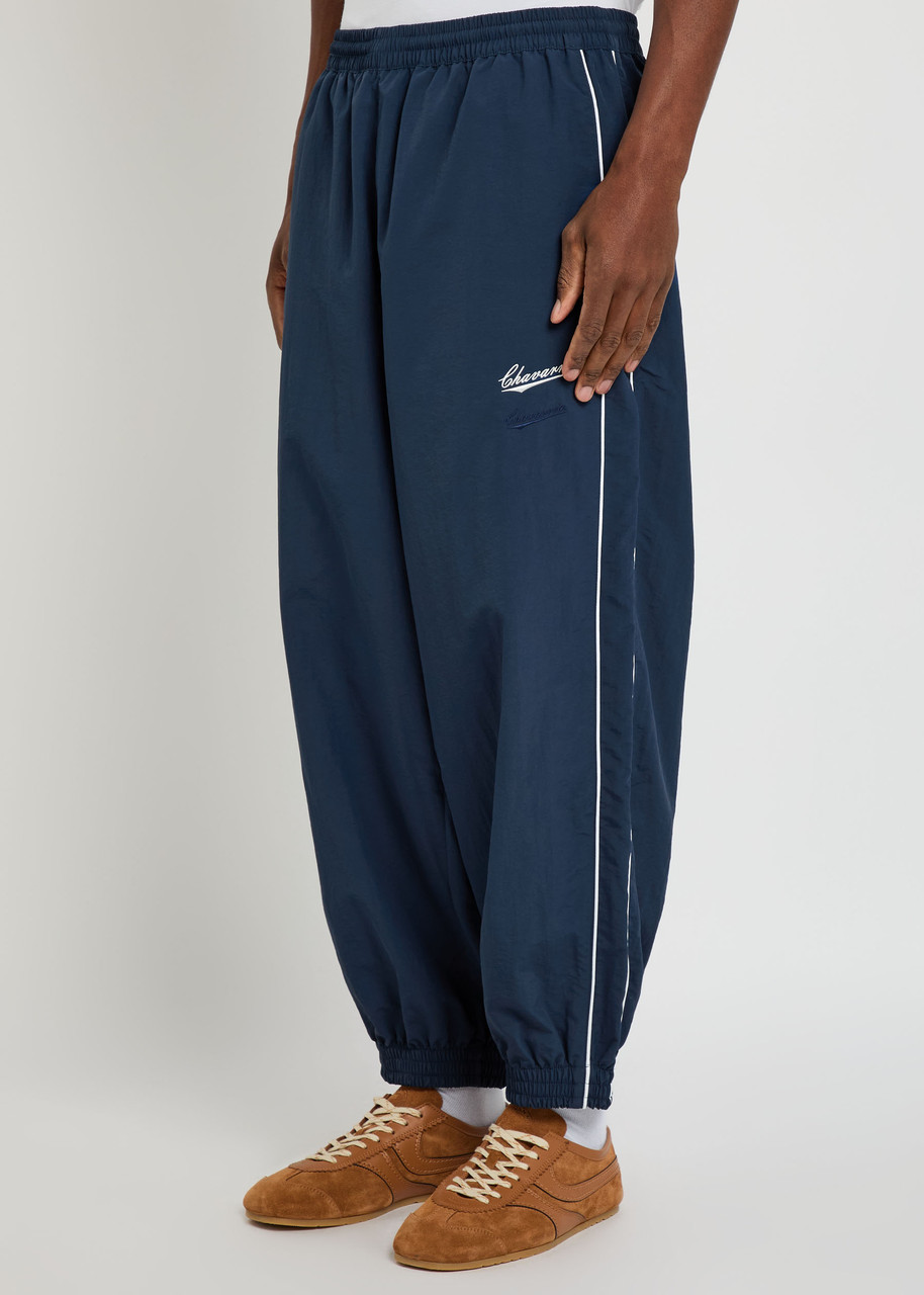 Willy Chavarria Bad Boy Tapered Logo-embroidered Piped Shell Trackpants In Animal Print