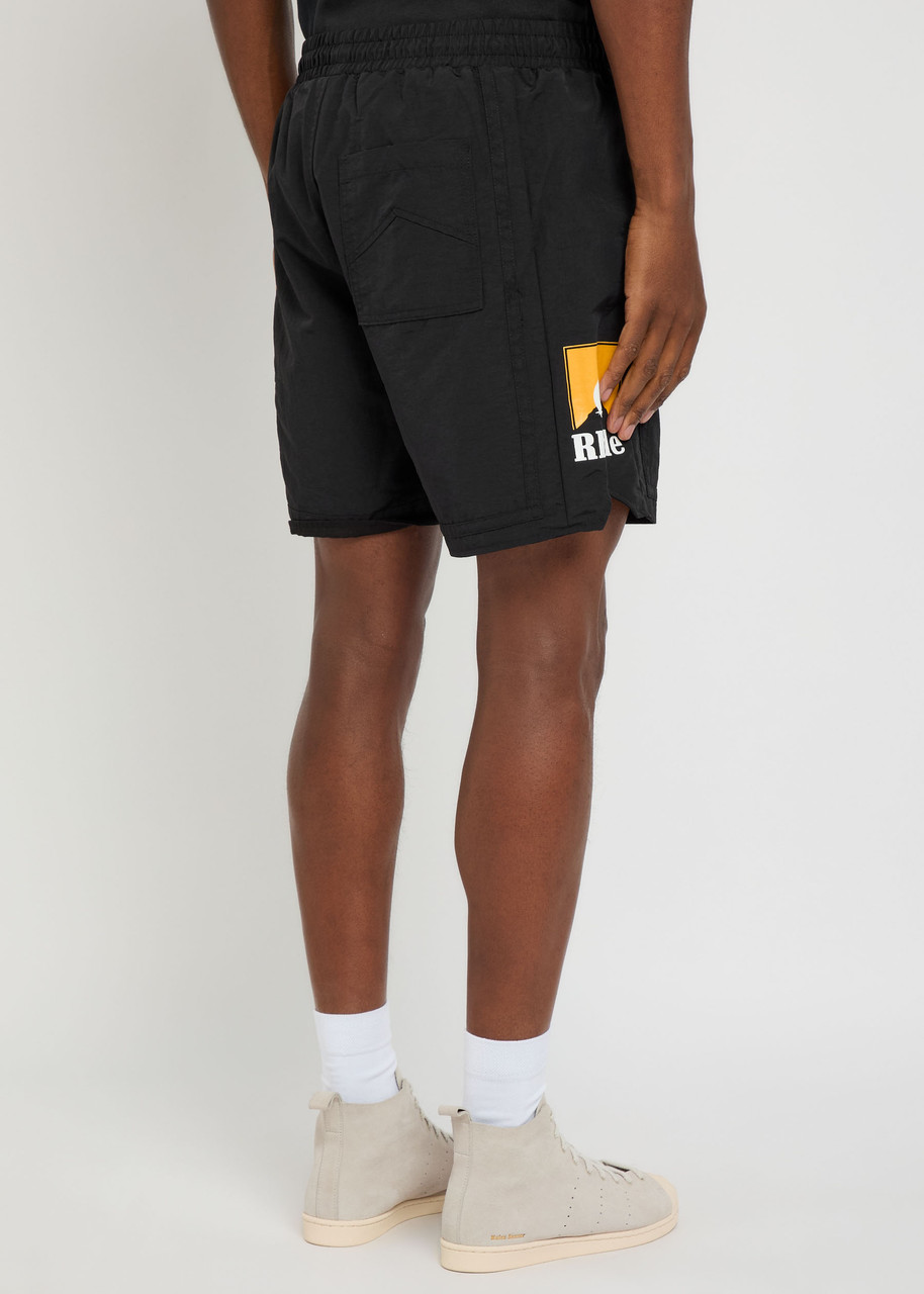  Rhude Moonlight Printed Shell Shorts - Black - L 