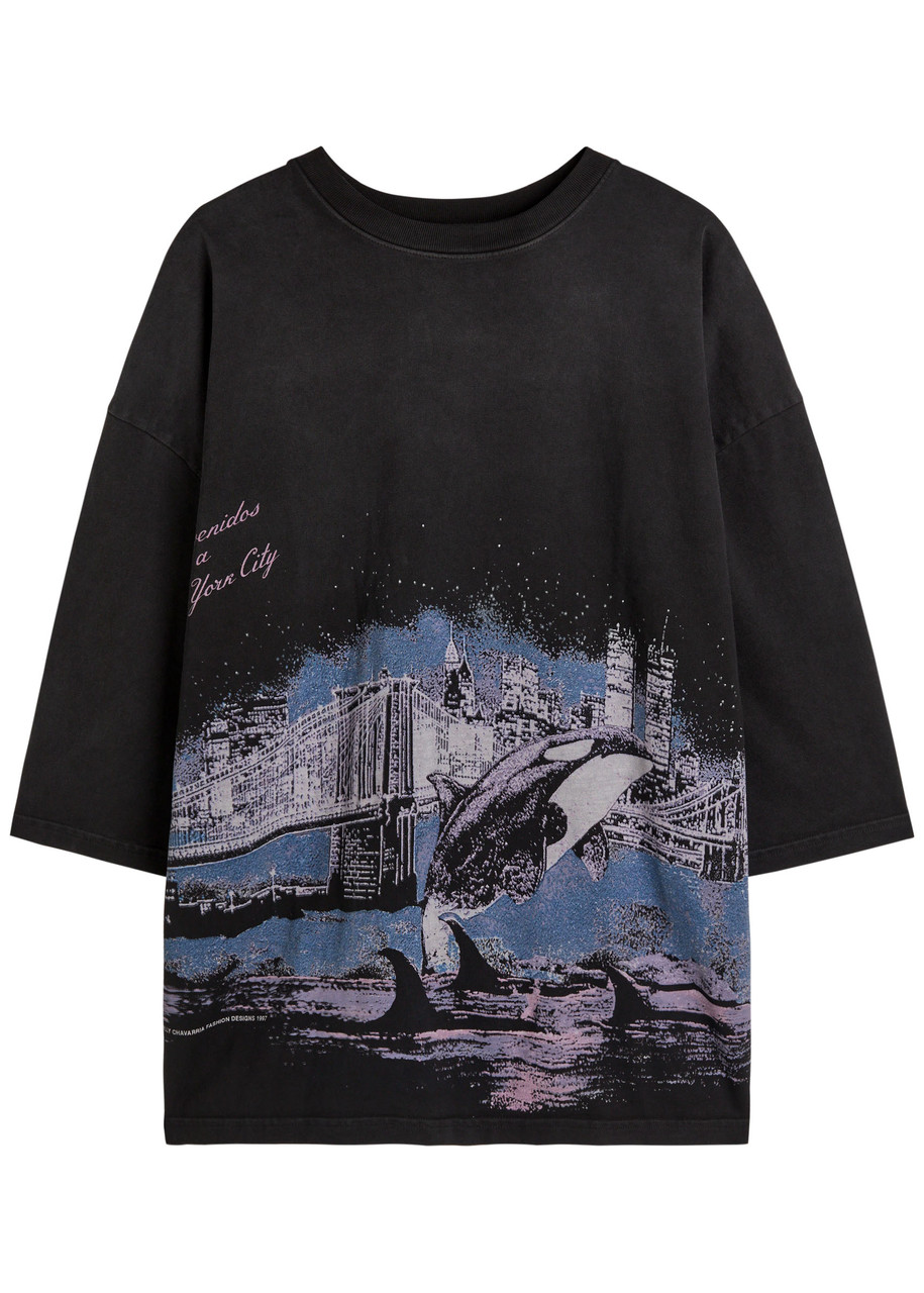 Willy Chavarria Free Willy Buffalo Printed Cotton T-shirt In Multi