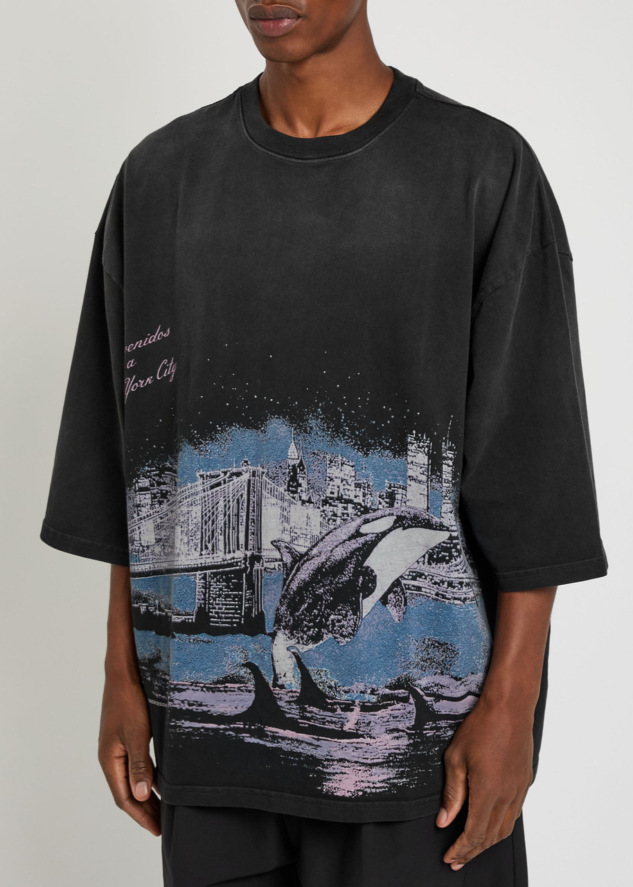 Willy Chavarria Free Willy Buffalo Printed Cotton T-shirt In Multi