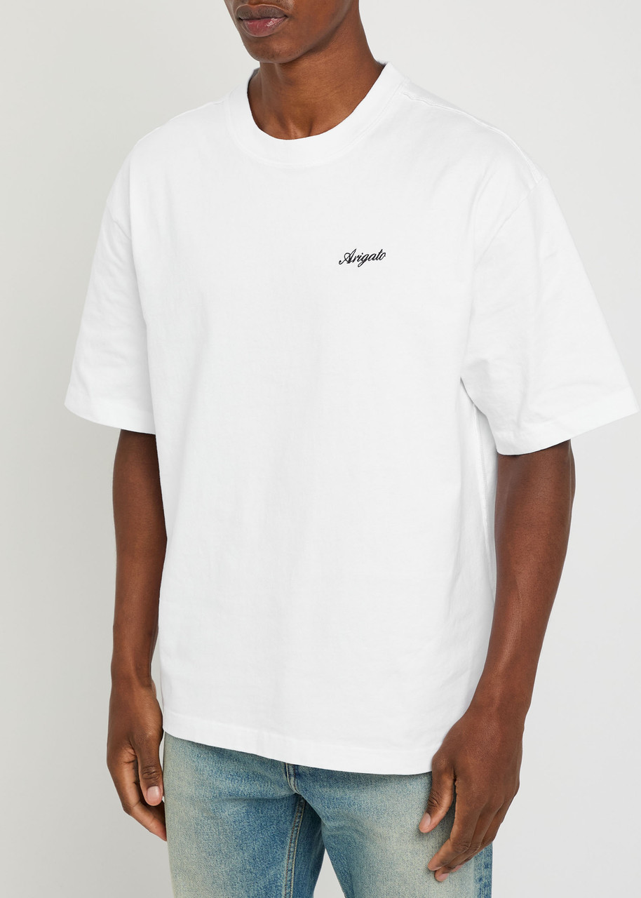 Axel Arigato Honor Logo-embroidered Cotton T-shirt In White