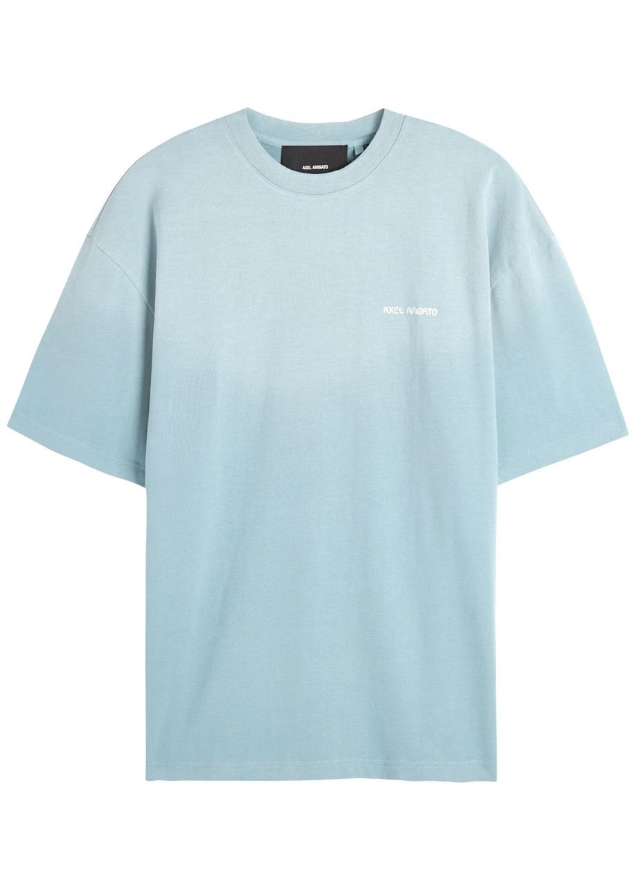 Axel Arigato Gradient Logo-embroidered Cotton T-shirt In Blue