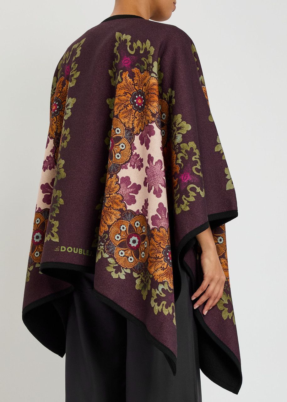  La Double J Patterned-intarsia Wool Poncho - Multicoloured - One Size 