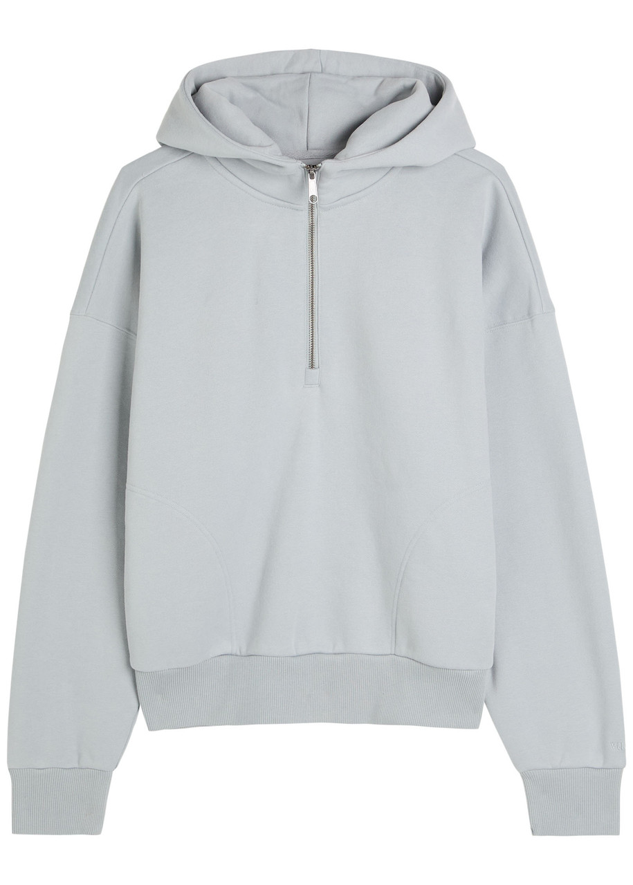 Vuori Restore Hooded Cotton-blend Sweatshirt In Gray