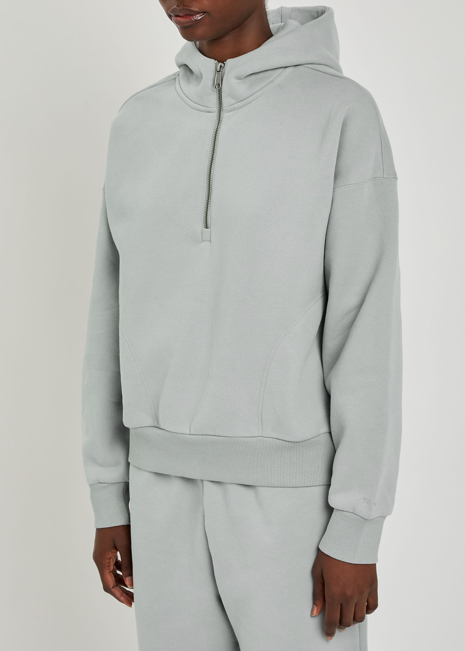 Vuori Restore Hooded Cotton-blend Sweatshirt In Gray