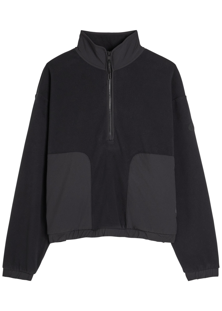 Vuori Aspen Half-zip Fleece Sweatshirt In Black