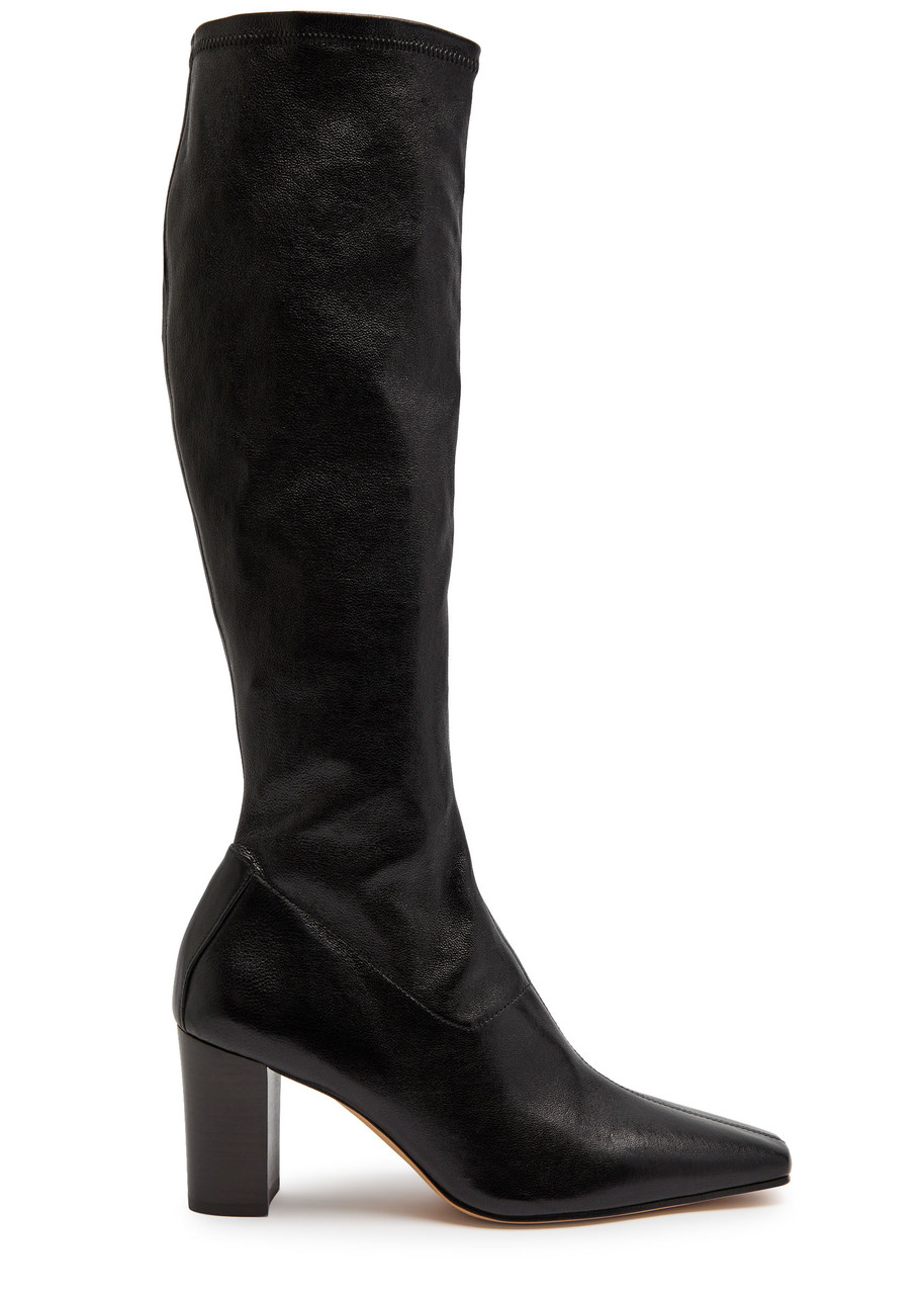 Jude Memo 75 Leather Knee-high Boots In Black