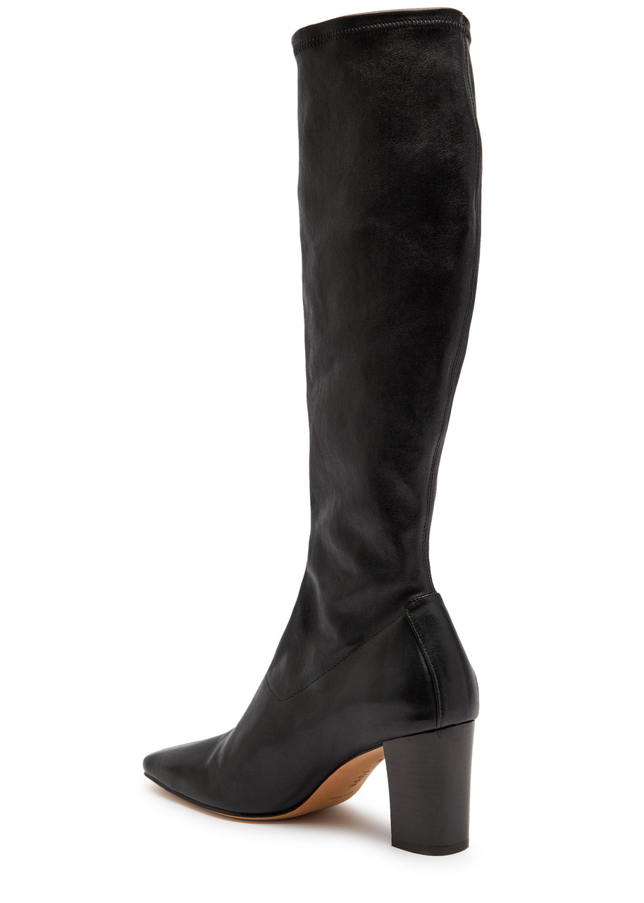 Jude Memo 75 Leather Knee-high Boots In Black