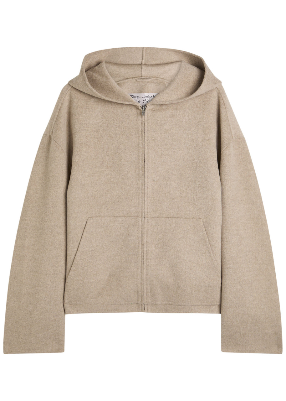 Acne Studios Zip-through Hooded Wool and Cashmere-blend Jacket - Off White - 46 (IT46 / S)
