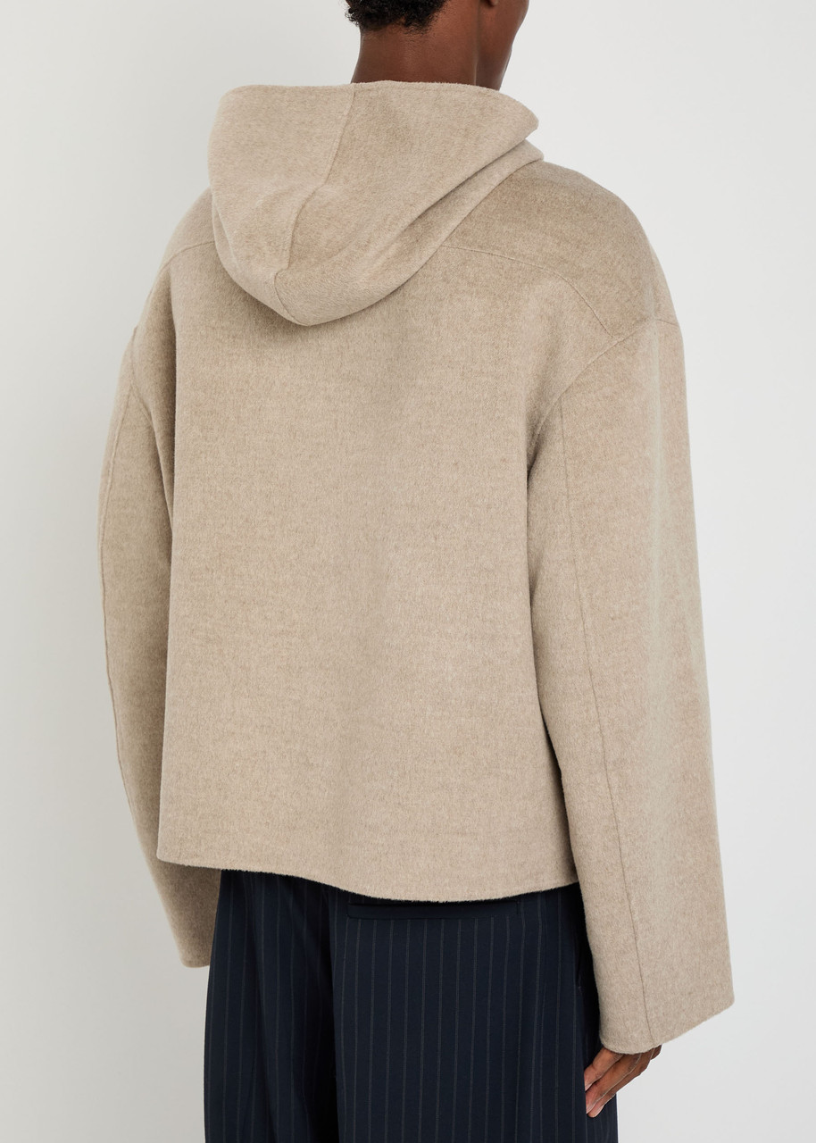  Acne Studios Zip-through Hooded Wool And Cashmere-blend Jacket - Off White - 48 (it48 / M) 