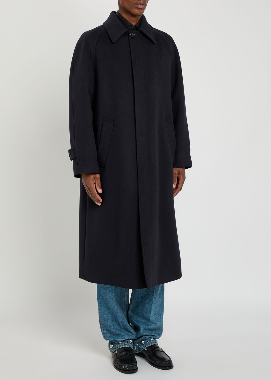 Valentino Garavani Wool And Cashmere-blend Coat In Black