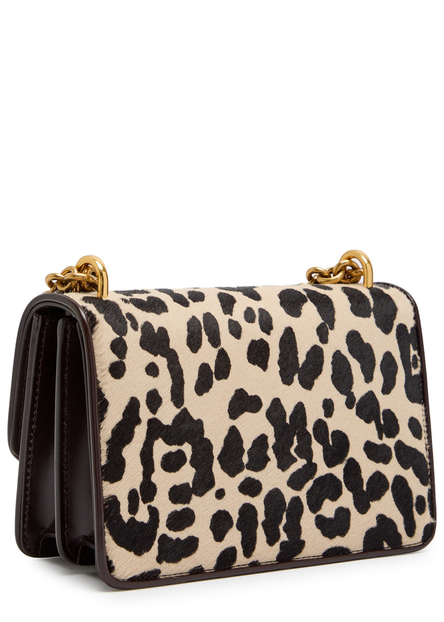 Valentino Garavani Vain Small Cow-print Leather And Calf-hair Shoulder Bag In Multi