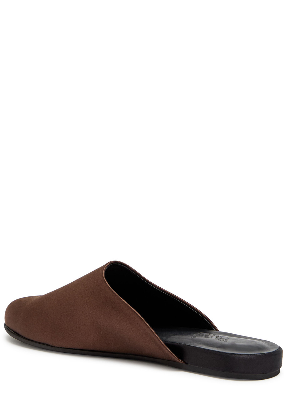 Ancient Greek Sandals The Slipper Satin Mules In Brown