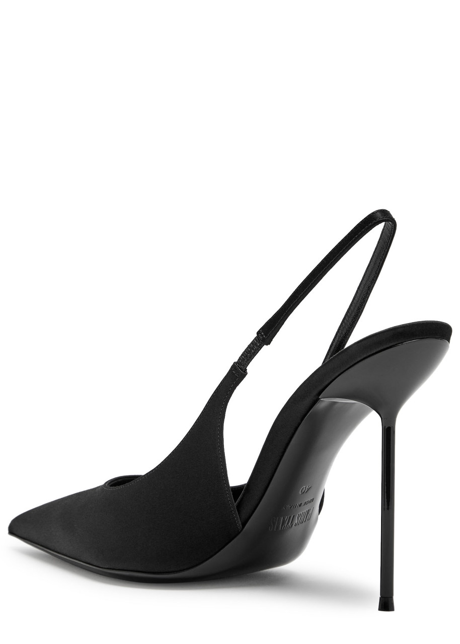 Paris Texas Lidia 105 Satin Slingback Pumps In Black
