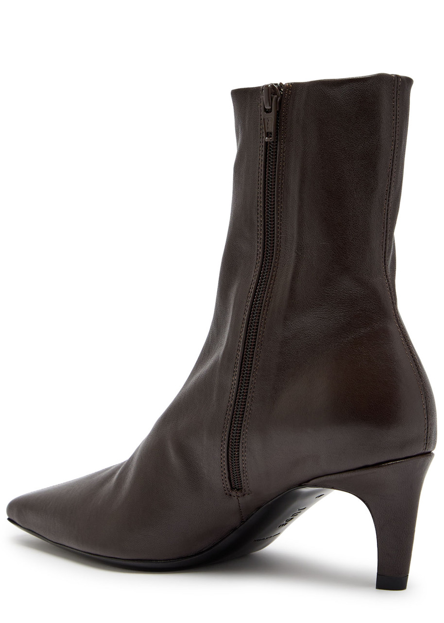 Jude 60mm Cave Pointed Ankle Boot In Brown