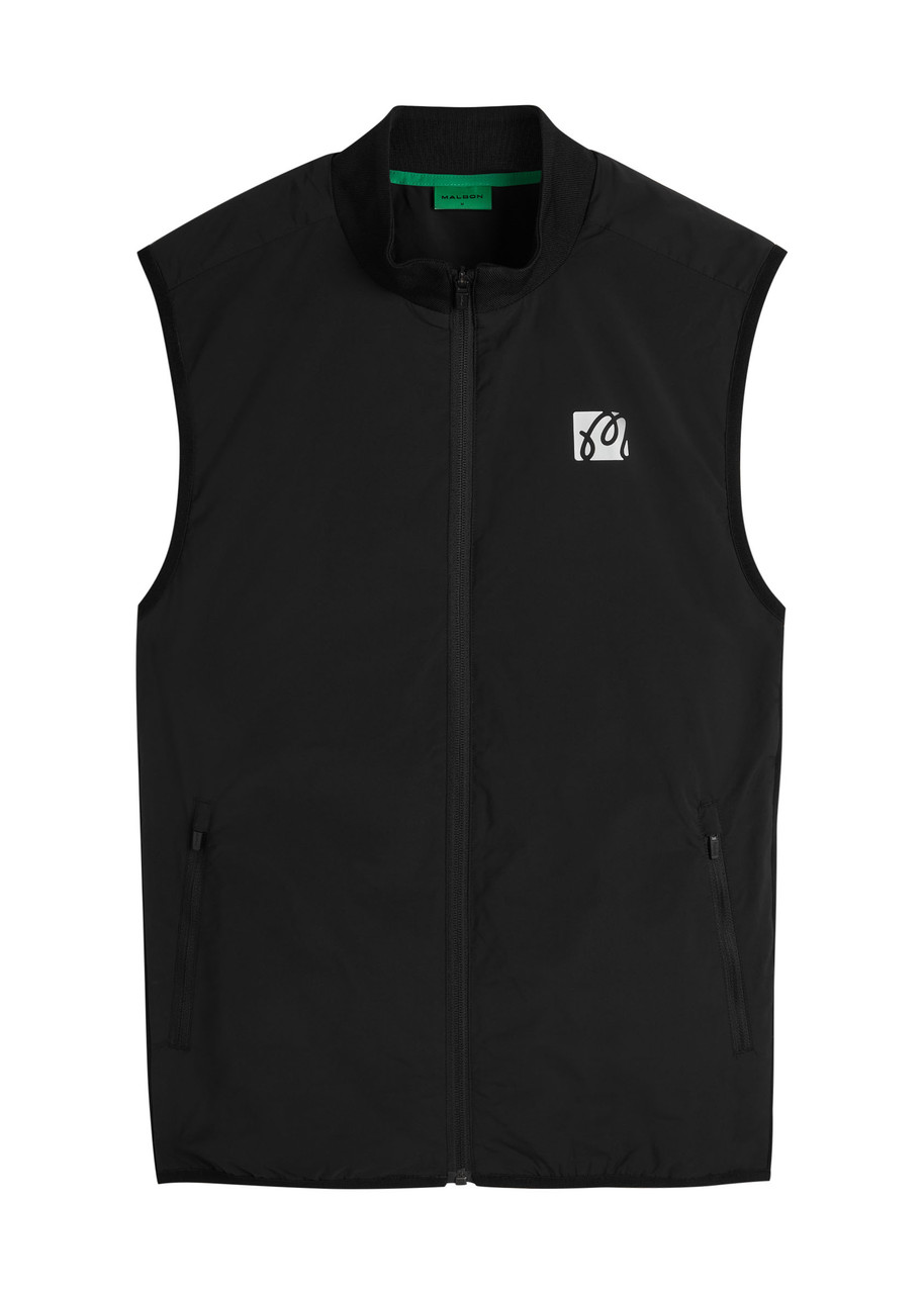 Malbon Performance Logo-print Shell Gilet In Black