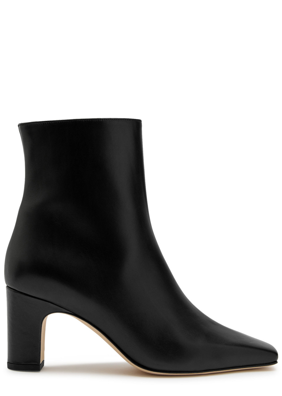 Manolo Blahnik 70mm Ofaralo Pointed Ankle Boots In Black