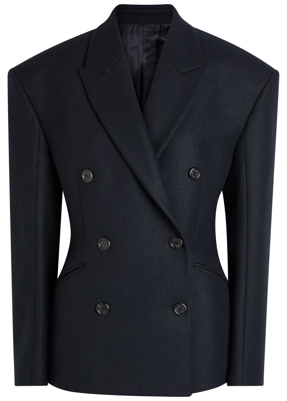 Armarium Natalie Structured Wool-blend Jacket In Blue