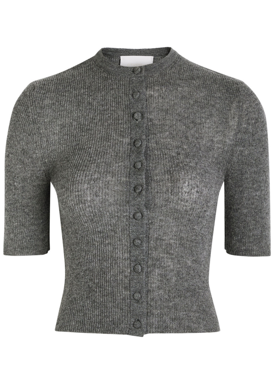 Citizens OF Humanity Tabitha Ribbed Wool and Cashmere-blend Cardigan - Charcoal - M (UK12 / M)