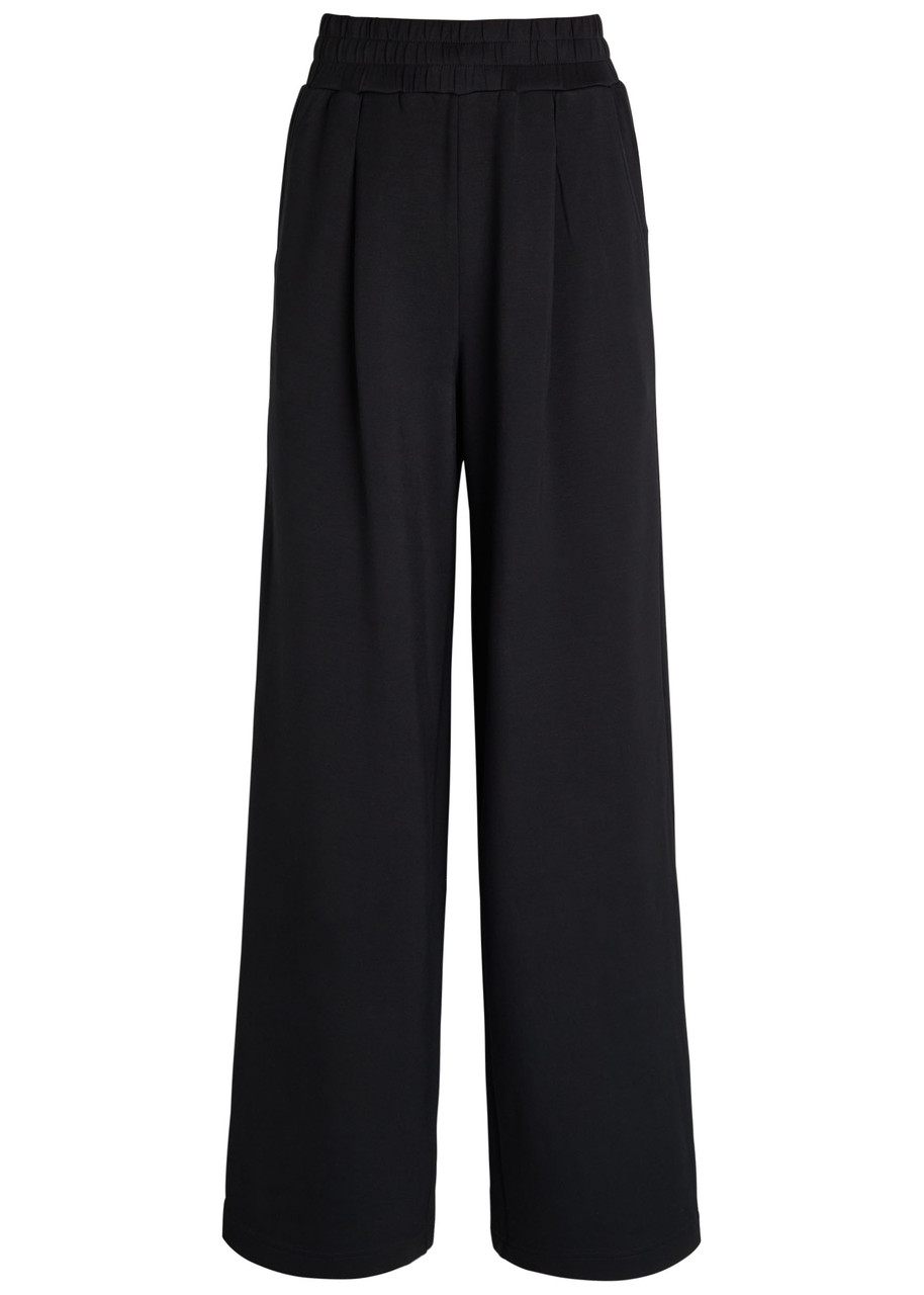 Varley The Extra Wide Leg 32 Stretch-jersey Sweatpants In Black