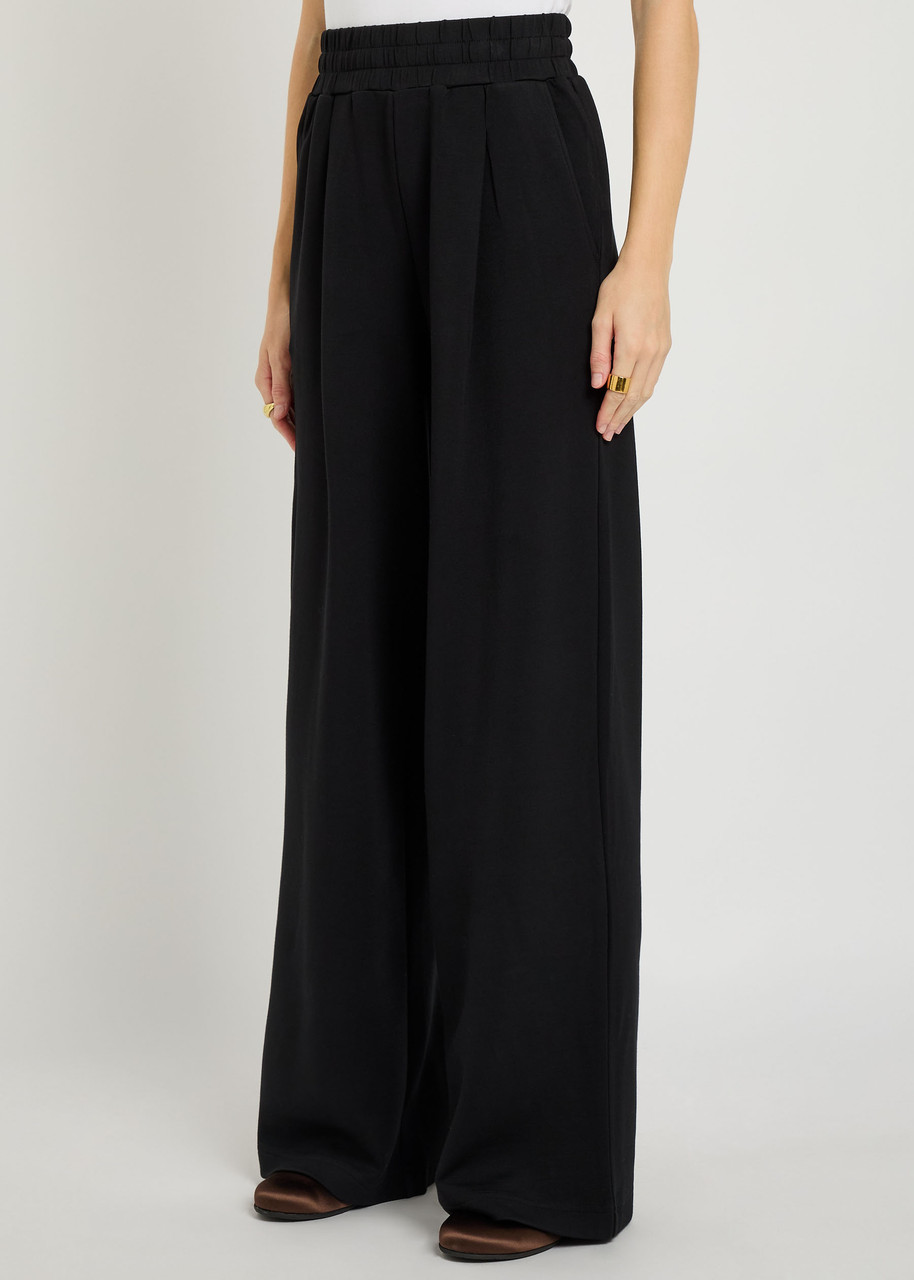 Varley The Extra Wide Leg 32 Stretch-jersey Sweatpants In Black