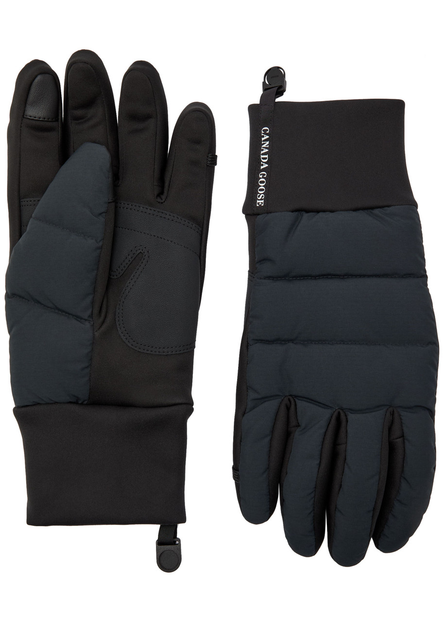 Canada Goose Puffer Shell Gloves In Brown