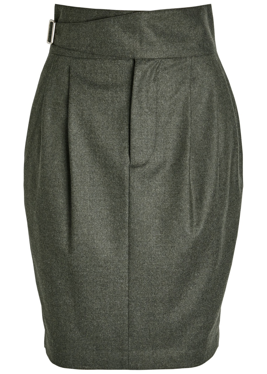 Armarium Lucrezia Wool Mini Skirt In Green