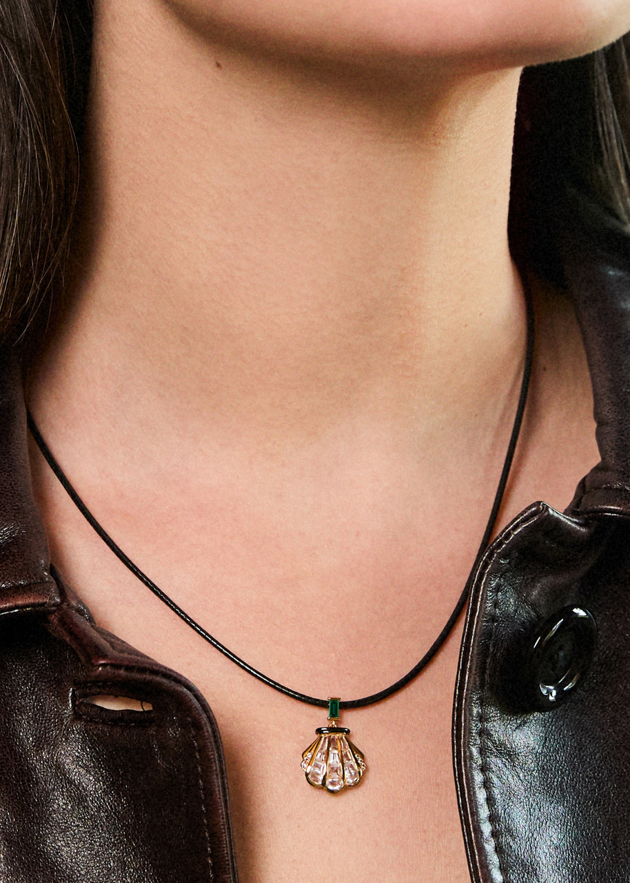 Laura Vann Cleo 18kt Gold Plated Necklace In Brown