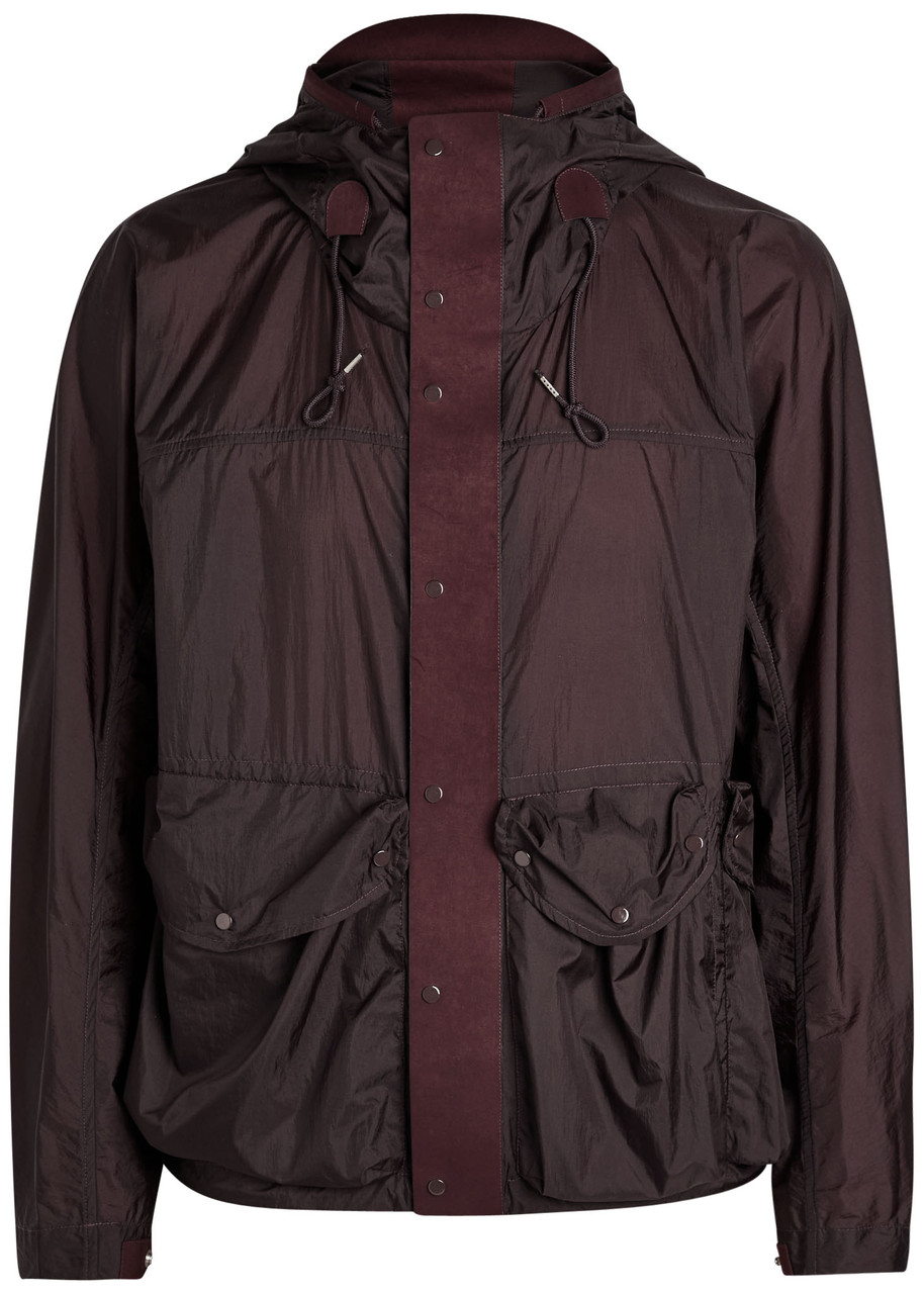 Ten C Skye Panelled Shell Jacket - Dark Brown - L